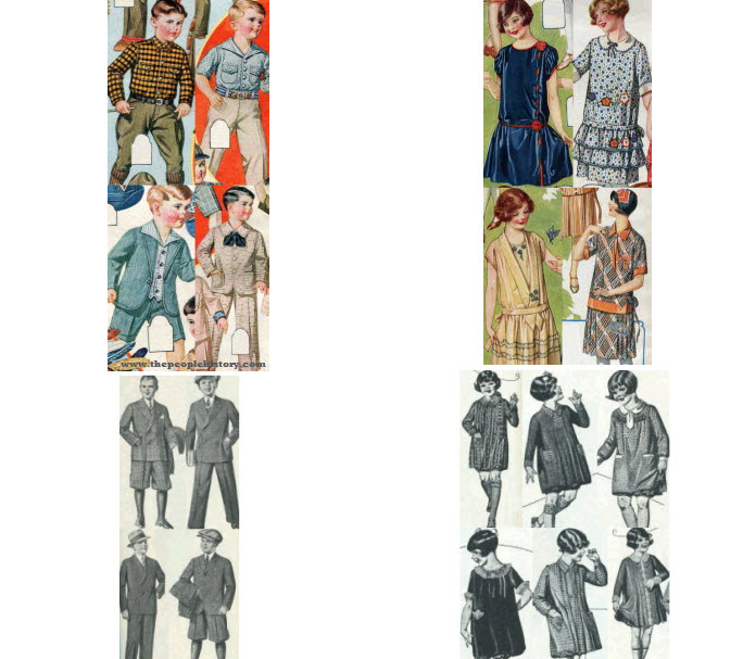 Example 4 1920's Boys and Girls Childrens Clothes from 1926 and 1927