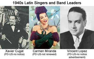 1940's Latin Influenced Music and Carmen Miranda Well known Musicians    